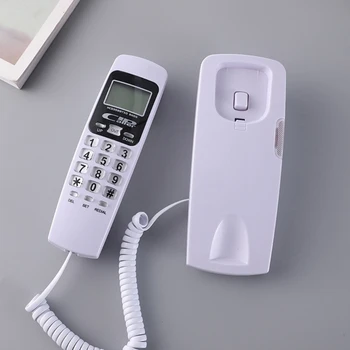 B666 Мини-проводной телефон с регулируемыми мелодиями звонка и повторным набором номера на ЖК-дисплее для пожилых людей и детей 5