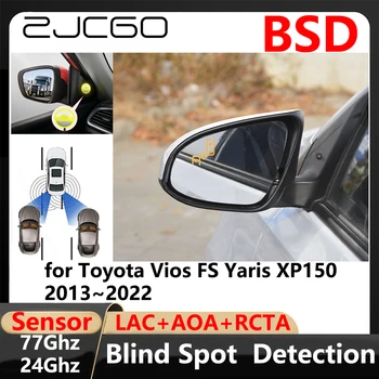 BSD Обнаружение слепых зон Смена полосы движения Помощь в парковке Предупреждение о вождении для Toyota Vios FS Yaris XP150 2013~2022 0