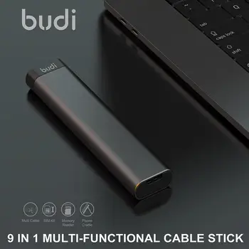 BUDI Многофункциональный смарт-адаптер Карта хранения данных Кабель USB Box Универсальный считыватель карт для IPhone Samsung Держатель телефона