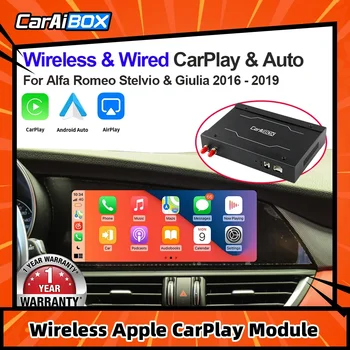 CarAiBOX Wireless Apple Carplay Android Auto Module Box Для Alfa Romeo Stelvio & Giulia 2016 - 2019 Android Mirror Link AirPlay