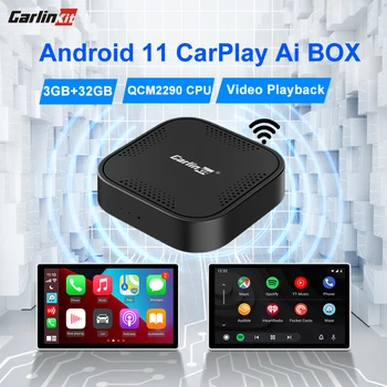 CarlinKit CarPlay Ai Box Activator Wireless Android Auto & Apple CarPlay Android 11 QCM2290 для Youtube Netflix Toyota Audi Benz