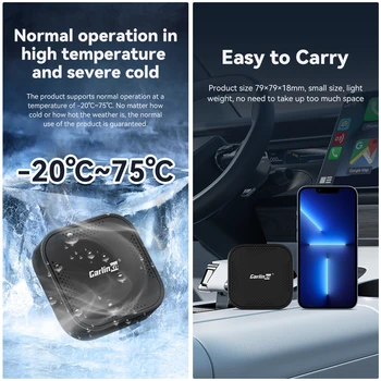 CarlinKit CarPlay Ai Box Activator Wireless Android Auto & Apple CarPlay Android 11 QCM2290 для Youtube Netflix Toyota Audi Benz 4
