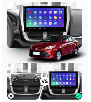 Ccar DVD Player128G для Toyota VIOS Yaris 2016-2018 Android 10.0 GPS Навигация Мультимедиа Авто Радиоплеер Стерео Головное устройство 1
