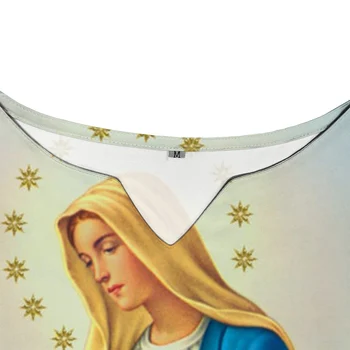 CLOOCL Элегантное женское платье с V-образным вырезом Христианское католическое платье с коротким рукавом и принтом до колен Эстетическая одежда 2