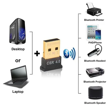 CSR4.0 Mini USB Bluetooth Адаптер Wiress Адаптер Wiress Bluetooth Адаптер для Windows Мышь Клавиатура Гарнитура 0