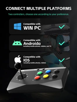 Data Frog Game Arcade Keyboard Беспроводной контроллер для игровых консолей Street Fighter Retro, совместимых с ПК / Android / IOS 2