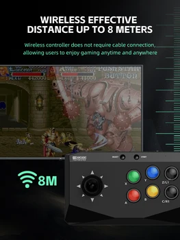 Data Frog Game Arcade Keyboard Беспроводной контроллер для игровых консолей Street Fighter Retro, совместимых с ПК / Android / IOS 4
