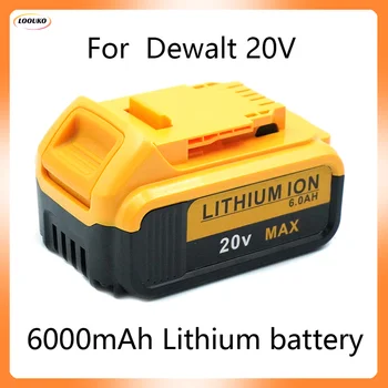 DCB200 Для сменной литиевой батареи Dewalt 20 В 6 Ач 18 В 6000 мАч DCB184 DCB200 DCB182 DCB180 DCB181 DCB182 DCB201 Батарея
