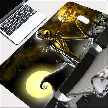 Disney Jack Skellington Nightmare Mousepad Custom Skin Натуральный каучуковый игровой коврик для мыши Размер стола для игры Клавиатура для геймера 5
