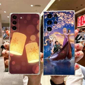 Disney Tangled Rapunzel Movie Прозрачный чехол для телефона Samsung S23 S22 S21 S20 FE Ultra Pro Lite S10 S10E S9 S8 Plus 5G