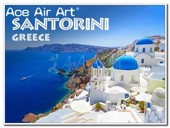diy 5d Популярная алмазная живопись Пейзаж Сантотини, Греция Европейское туристическое направление Пейзаж Художественное украшение