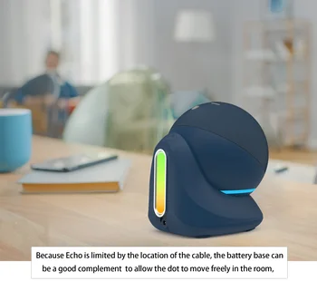 Echo Dot 5-го поколения Батарея Base Music Rhythm Lights ED5 10000 мАч Портативное зарядное устройство Power Bank для док-станции Alexa Speaker 3