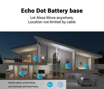 Echo Dot 5-го поколения Батарея Base Music Rhythm Lights ED5 10000 мАч Портативное зарядное устройство Power Bank для док-станции Alexa Speaker 4