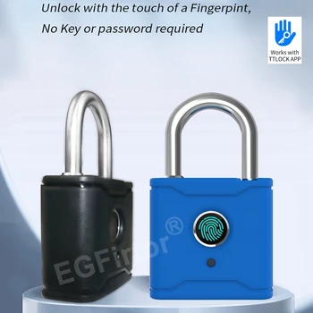 EGFirtor TTLock Bluetooth APP Умный навесной замок Замок с отпечатками пальцев Бесключевой мини-сумка Дорожная сумка Электронный дверной замок
