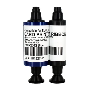 Evolis R2012 Blue Ribbon 1000 отпечатков для карточного принтера Pebble Series Dualys 3 Securion, совместим с Matica R2012 Blue 0
