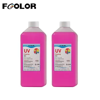 Fcolor УФ-раствор для чистки чернил 1000 мл для УФ-жидкости для чистки принтера DTF Epson R330 L800 1390 1400 УФ-жидкость для чистки печатающей головки 0