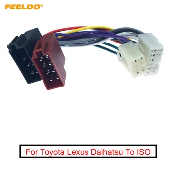 FEELDO 8 шт. Автомобильный стерео Конверсионный штекер Жгут проводов Адаптер для Toyota Lexus Daihatsu To ISO CD Радио Оригинальный кабель головного устройства