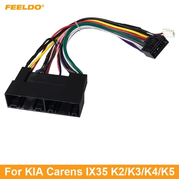 FEELDO Автомагнитола Аудио 16-контактный адаптер жгута проводов для KIA Carens IX35 K2 / K3 / K4 / K5 Power Calbe Wire Plug Harness