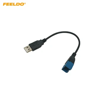 FEELDO Автомобильный аудиовход Медиа Данные Провод 2.0 USB На Mini USB Порт Кабель Адаптер Для Nissan Ford Series USB AUX Transfer