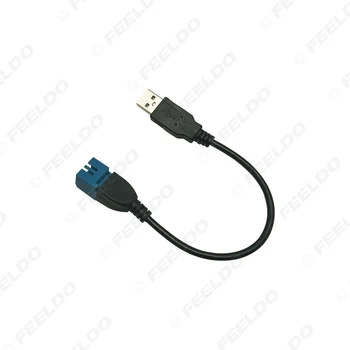 FEELDO Автомобильный аудиовход Медиа Данные Провод 2.0 USB На Mini USB Порт Кабель Адаптер Для Nissan Ford Series USB AUX Transfer 4