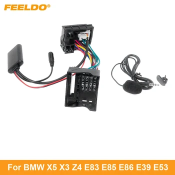 FEELDO Автомобильный модуль Bluetooth AUX-in Аудио MP3 Музыкальный адаптер 16-контактный стерео жгут проводов для BMW X5 X3 Z4 E83 E85 E86 E39 E53 0