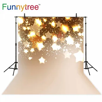 Funnytree фоны для фотостудии, золотые звезды, сияние, ореол, боке, день рождения, профессиональный фон, фотобудка, фотозвонок