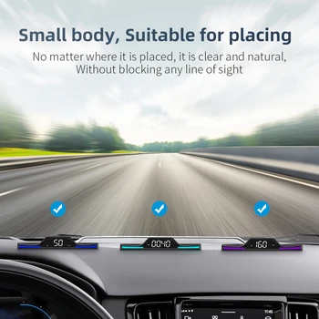 G15 HUD GPS Автомобильный спидометр или часы Безопасность вождения Проекционный дисплей Поддержка Бензиновые автомобили