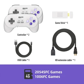 Game Stick Data Frogs Ретро Видеоигра Консоль для SNES Беспроводные ретро-контроллеры 900Games/3000Games Встроенные подарки