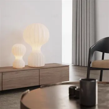 Gatto Cocoon Настольная лампа Nordic Designer шелковая лампа Для барного кабинета Крытый домашний прикроватный свет с горячим воздухом Лампа для гостиной спальни 1
