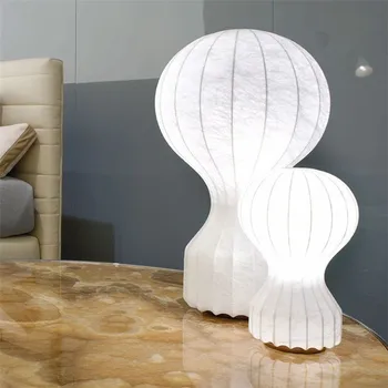 Gatto Cocoon Настольная лампа Nordic Designer шелковая лампа Для барного кабинета Крытый домашний прикроватный свет с горячим воздухом Лампа для гостиной спальни 2