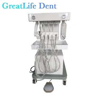 GreatLife Dent Подвижная высококачественная портативная стоматологическая установка Стоматологическая портативная установка с воздушным компрессором мощностью 550 Вт 0