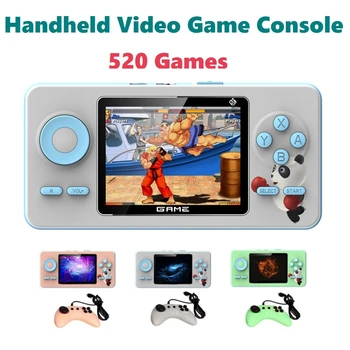 HFES 520 Games Видеоигровая консоль Ретро-игровой контроллер 2,4-дюймовый экран Портативный игровой плеер Режим для двух человек