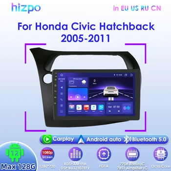 Hizpo Android Автомагнитола для Honda Civic Хэтчбек 2005-2011 Мультимедийный плеер Авто GPS Автомобильный Octa Core 7862 2din Экран BT
