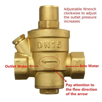 Hot 2023 Новый редукционный клапан давления воды DN15, регулируемый латунный регулирующий клапан 1/2 дюйма, регулирующий клапан потока Быстрая доставка 4