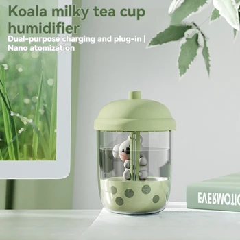 ins Симпатичный увлажнитель воздуха для домашних животных Koala Большой объем тумана Бытовой увлажнитель воздуха USB чашка для чая с молоком Маленький бесшумный настольный увлажнитель