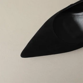 Kanseet Женские сандалии Новая летняя обувь 2023 года Натуральная кожа Щепка Остроконечный носок Странный стиль Средний каблук Женская обувь ручной работы 40 5