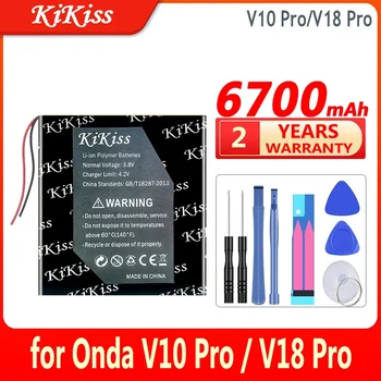 KiKiss Мощный аккумулятор 6700 мАч для Onda V10 / V18 Pro V10Pro V18Pro High Capacity Bateria