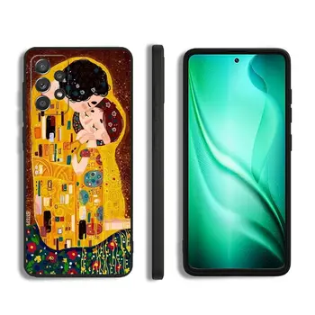 Kiss by Gustav Klimt Desig Черный чехол для телефона Samsung Galaxy A51 A71 A41 A31 A21S A50 A70 A40 A30 A20E A10 Note 20 Ultra 10 9 4
