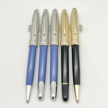 lan MB 163 Ice Blue Роллер Перьевая ручка 3D Резьба Шаблон Роскошные канцелярские принадлежности с серийным номером