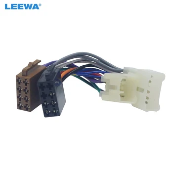 LEEWA 10set Автомобильный стерео аудио преобразование проводной штекер адаптер для ISO на Toyota CD Радио Жгут проводов Оригинальный кабель головных устройств