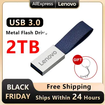 Lenovo 2 ТБ USB Флэш-накопители 1 ТБ 512 ГБ USB 3.0 Память 256 ГБ 128 ГБ U Stick Водонепроницаемый флэш-диск для ноутбуков