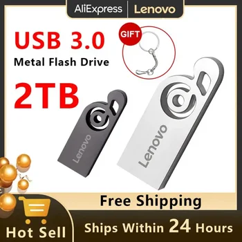  Lenovo USB 3.0 Флэш-накопитель Высокоскоростная передача металлических портативных SSD Флэш-накопитель USB Память 2 ТБ 1 ТБ Ключ USB 128 ГБ USB-накопитель для PS4