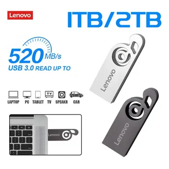  Lenovo USB 3.0 Флэш-накопитель Высокоскоростная передача металлических портативных SSD Флэш-накопитель USB Память 2 ТБ 1 ТБ Ключ USB 128 ГБ USB-накопитель для PS4 1