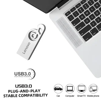  Lenovo USB 3.0 Флэш-накопитель Высокоскоростная передача металлических портативных SSD Флэш-накопитель USB Память 2 ТБ 1 ТБ Ключ USB 128 ГБ USB-накопитель для PS4 4