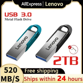 Lenovo USB Flash Накопитель 2 ТБ 1 ТБ 256 ГБ USB 3.0 Stick Интерфейс Флеш-накопитель Мобильный телефон Компьютер Флэш-накопитель USB Flash для настольного ПК