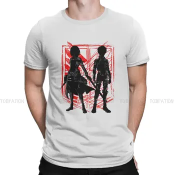 Love Duo Harajuku TShirt Attack On Titan Printing Streetwear Повседневная футболка Мужская с коротким рукавом Уникальная идея подарка