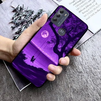Love Purple Эстетичный чехол для телефона для Moto G84 G22 G32 G42 G52 G62 G53 G72 G60 G60S G100 G10 G20 G30 G13 G50 G 5G Pure 1