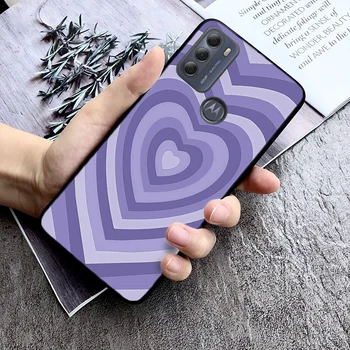 Love Purple Эстетичный чехол для телефона для Moto G84 G22 G32 G42 G52 G62 G53 G72 G60 G60S G100 G10 G20 G30 G13 G50 G 5G Pure 5
