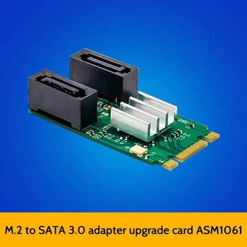 M.2 B+M KEY Adapter Card 2 Port SATA 3.0 Expansion Card ASM1061 Chip Sata 6G Карта преобразования жесткого диска