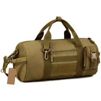 Men Gym Pack Маленькая тактическая спортивная сумка Обувь Хранение Спортивная сумка с нашивкой Военные сумки через плечо Molle для фитнеса на открытом воздухе